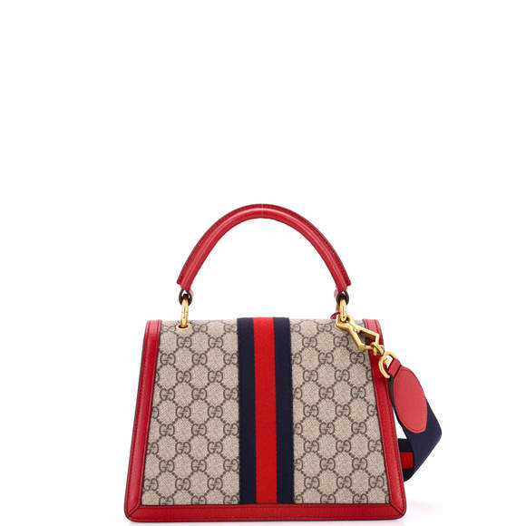 Gucci Small Queen Margaret Top Handle Bag GG Coated Canvas with Leather - Picture 3 of 5